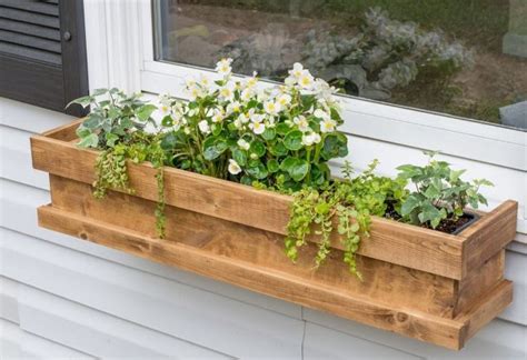 Diy cedar fence board planter for a kitchen herb garden. 23 DIY Window Box Ideas-Build And Fill Them With Colorful ...