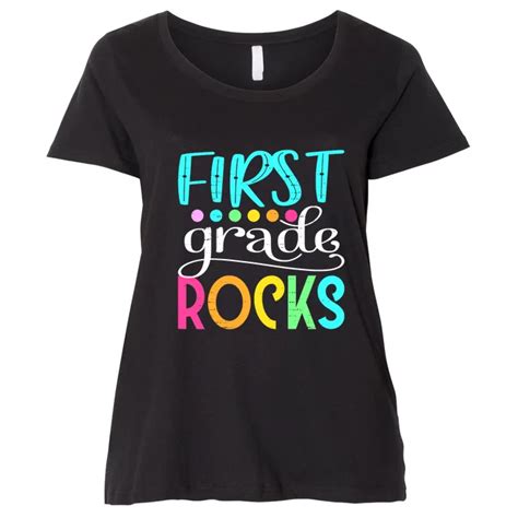 Team 1st Grade Teacher Back To School First Grade Rocks Womens Plus