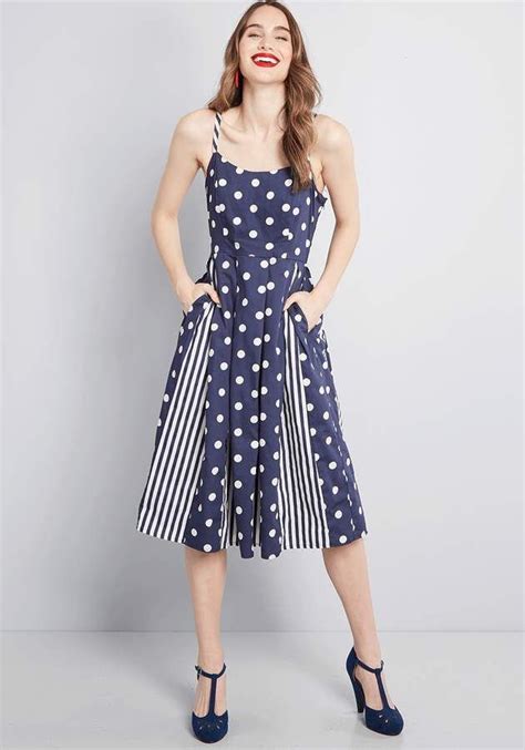 Modcloth Celebrated Style Fit And Flare Dress Flare Dress Fit And