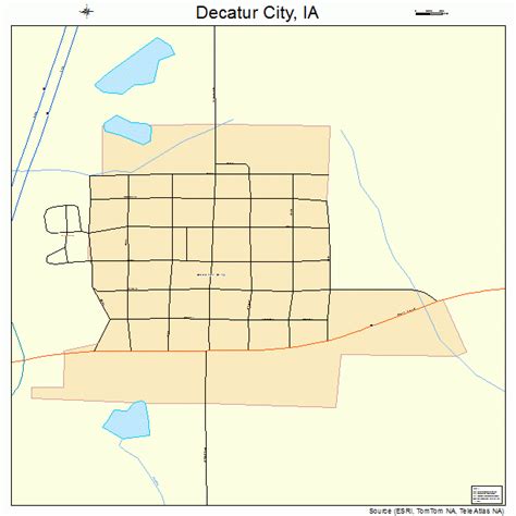 Decatur City Iowa Street Map 1919360