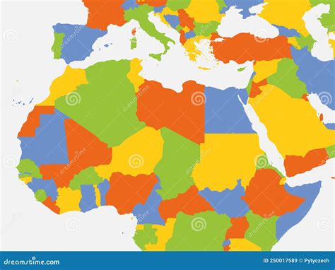 Political Map Of Northern Africa Stock Illustration Illustration Of