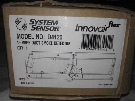 System sensor's rts151 is an automatic fire detector accessory designed to. SYSTEM SENSOR D4120 4 WIRE DUCT SMOKE DETECTOR INNOVAIR FLEX * NEW - TZSupplies.com