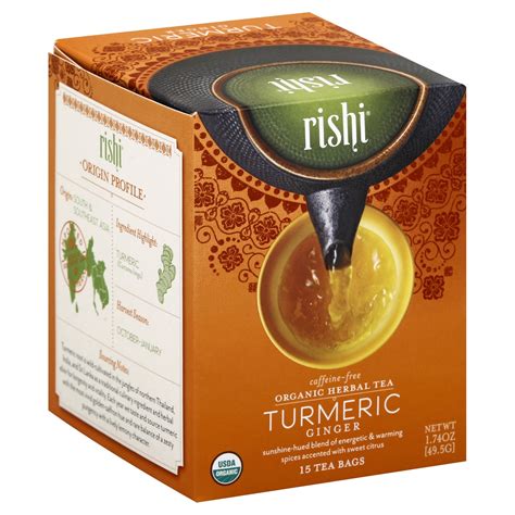 Rishi Turmeric Ginger Herbal Tea Bags 15 Ct Shipt