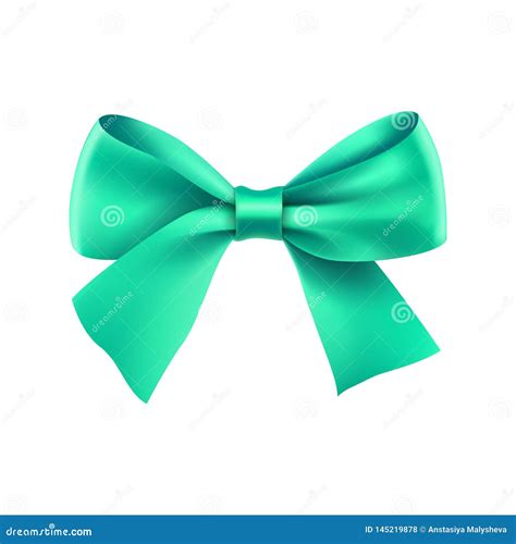 Decorative Turquoise Ribbon Bow Stock Vector Illustration Of Romance