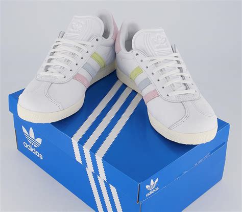 Adidas Gazelle Trainers White Clear Pink Tint W11 1la Exclusive Hers