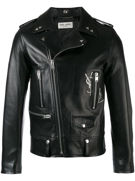 Lyst Saint Laurent Classic Ysl Motorcycle Jacket In Black For Men