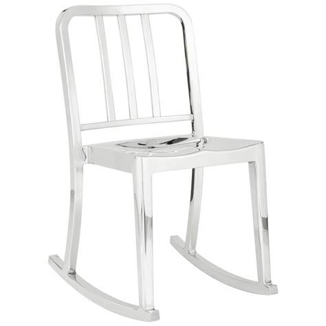 Emeco Hudson Rocking Chair In Polished Aluminum By Philippe Starck For