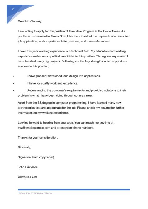Cover Letter Format For Job Application Top Letter Templates