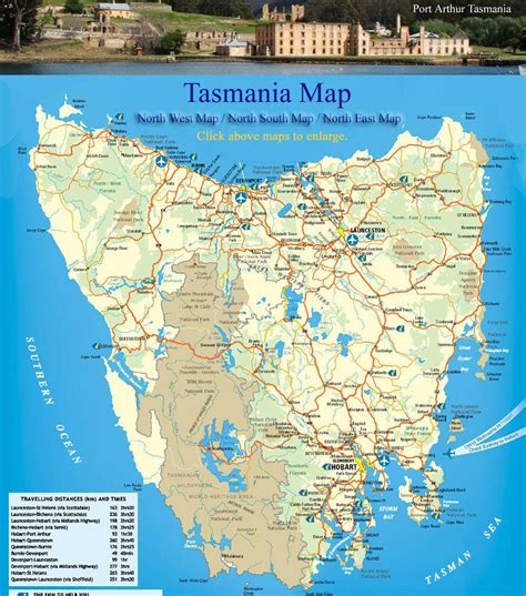 Tasmanien Karte Karte