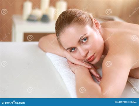 Beautiful Young Woman Getting Spa Massage Lying Stock Image Image Of Hygiene Lady 60957003