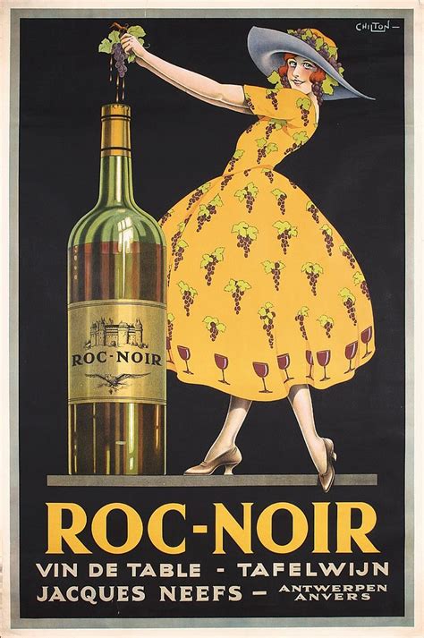 Beautiful Rare Original 1920s Wine Advertising Poster Part Of Our