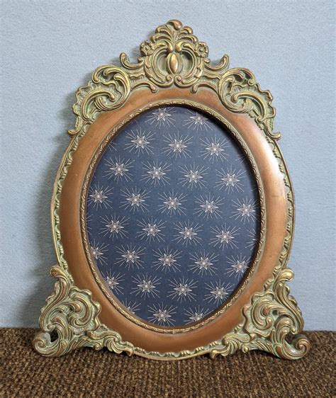 8x10 Oval Frame Ornate Caramel And Gold Ornate With Optional Etsy