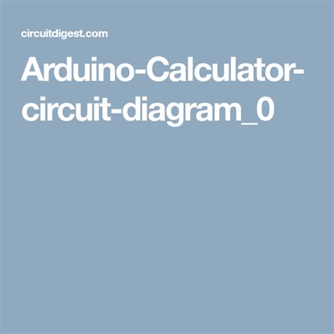 Ac analysis with bode plot. Arduino-Calculator-circuit-diagram_0 | Circuit diagram, Arduino, Calculator