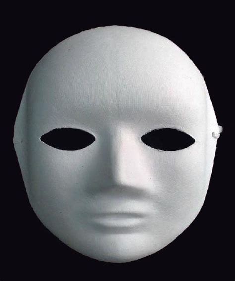 Cheap Paper Pulp Plain White Full Face Masks For Men Women Unpainted