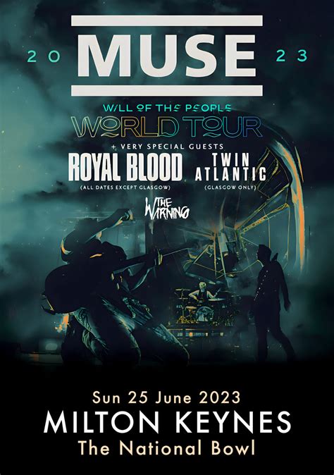 Muse Wall Of The People 2023 World Tour Milton Keynes Poster