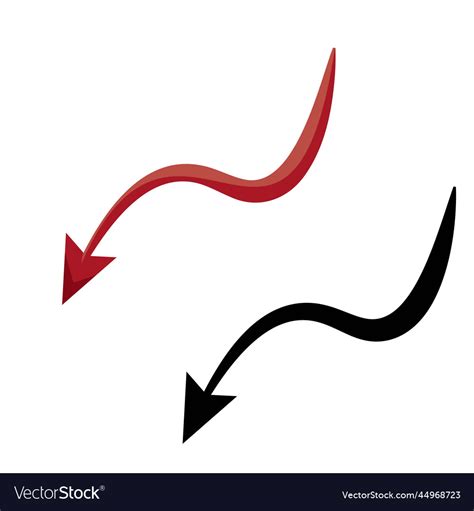 Devil Tail Red Arrow Red Royalty Free Vector Image