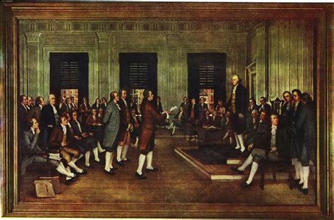 The Adoption Of The Us Constitution In Congress At Independence Hall