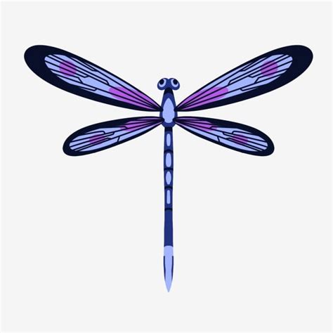 Purple Dragonfly Clipart