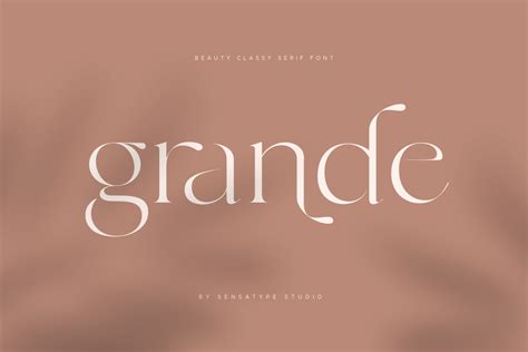 Grande Beauty Classy Serif Font On Yellow Images Creative Store