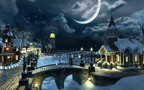 Snowy Village Wallpapers Wallpaper Cave