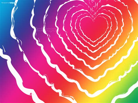 44 Rainbow Heart Wallpaper Wallpapersafari