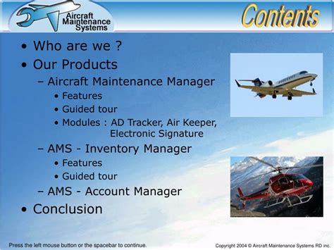 Ppt Aircraft Maintenance Systems Powerpoint Presentation Free