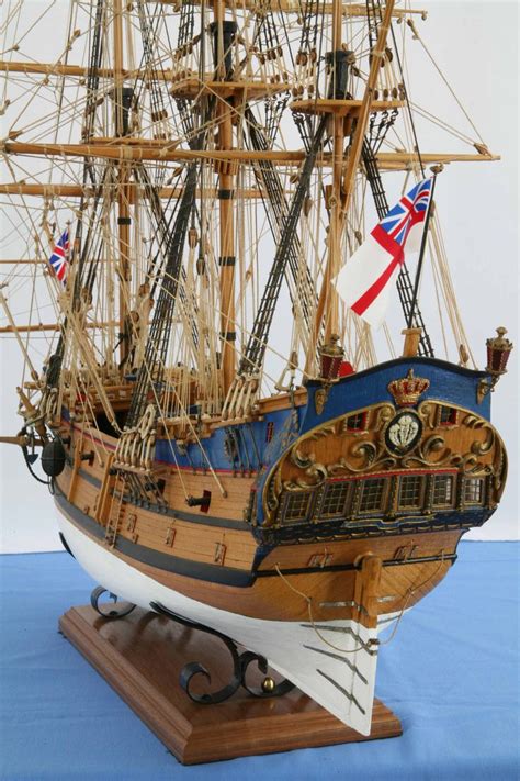 Ship Model English East Indiaman Prince Of Wales Of 1740 Close Views