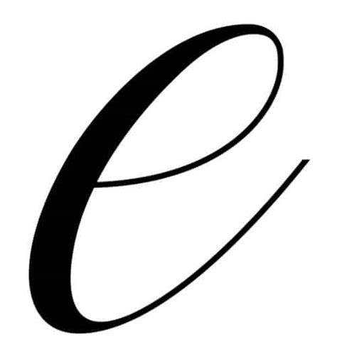 Free Printable Royal Fancy Cursive Letters Lowercase E In Cursive