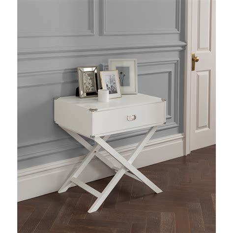 Save 15% in cart on select furniture with code july. White Cross legged bedside Table | Modern Bedside Table
