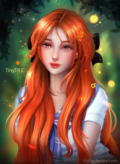 Orange Girl Portrait By Tinytruc On Deviantart