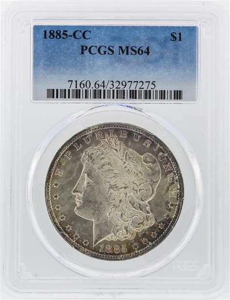 1885 Cc 1 Morgan Silver Dollar Coin Pcgs Graded Ms64