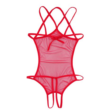 lingerie sexy crotchless open cup bodysuit for womens erotic hot teddies see through mesh hollow