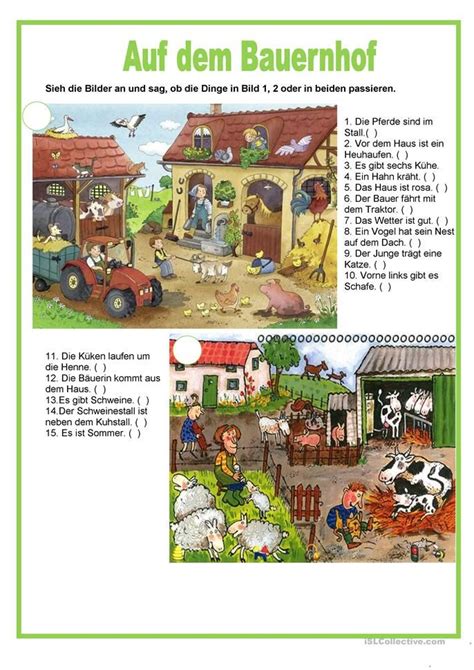Im bild oben ist das 2,5 zu den klassen werden nicht nur anforderungen zur genauigkeit, sondern verschiedene weitere vorgaben festgeschrieben wie. Bildbeschreibung - Auf dem Bauernhof | Lehrer arbeitsblätter, Daf lehrer und Bilder