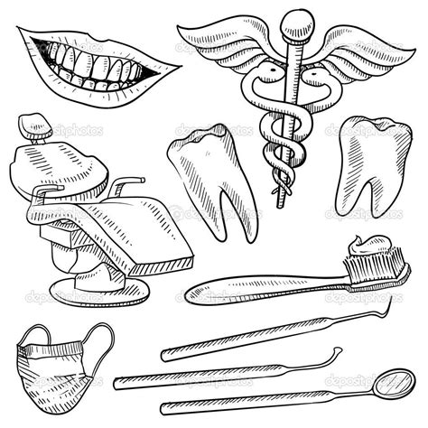 How To Draw Dentist Tools Vanrensselaerelementaryschool