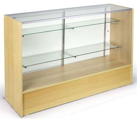 Retail Display Showcase 2 Adjustable Height Glass Shelves