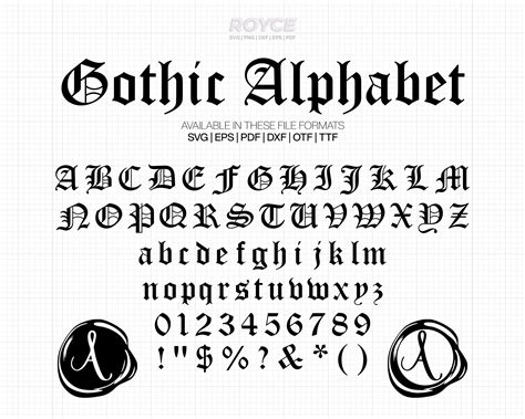Gothic Letters A Z