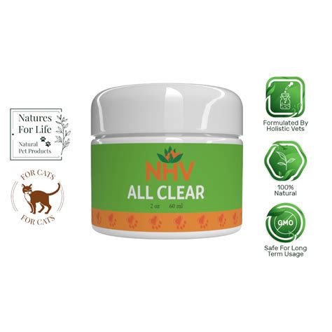 Nhv All Clear Ointment For Cats 60ml Natural Balm For The Relief Of