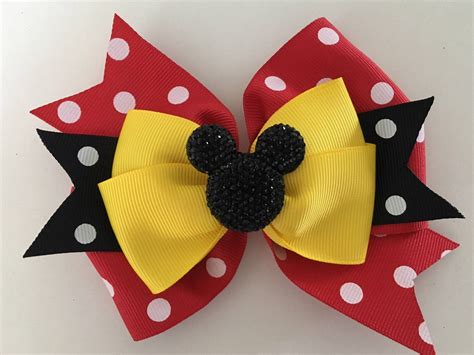Minnie Mouse Hair Bow Mickey Mouse Bow Disney Minnie Bow