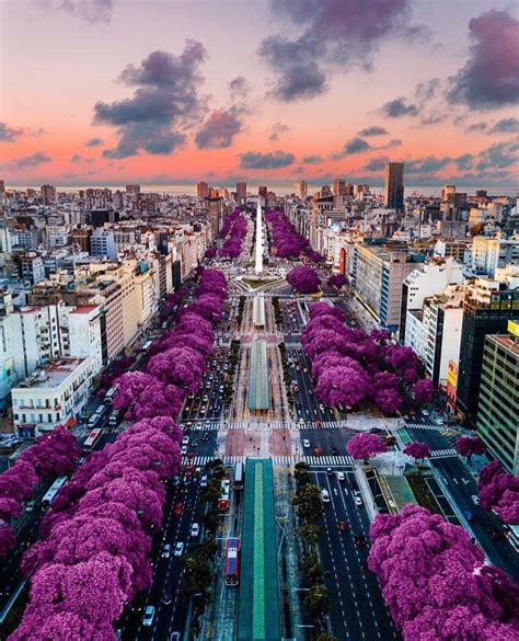 Amazing View Of Avenida 9 De Julio 💜 In Buenos Aires Argentina 🇦🇷 Tag A Friend To Share This