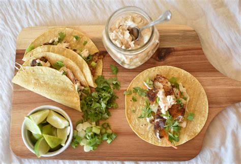 Fish Tacos with Chipotle Crema | With Two Spoons