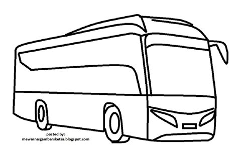 Mewarnai Gambar Mewarnai Gambar Bus 5