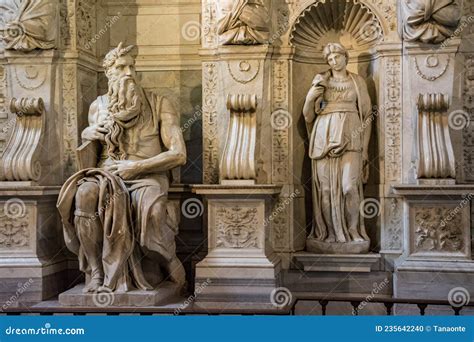 Statue Of Moses By Michelangelo In Rome Italy Editorial Image Image