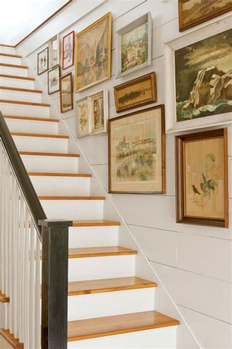 65 Awesome Arranging Pictures On A Stair Wall Ideas
