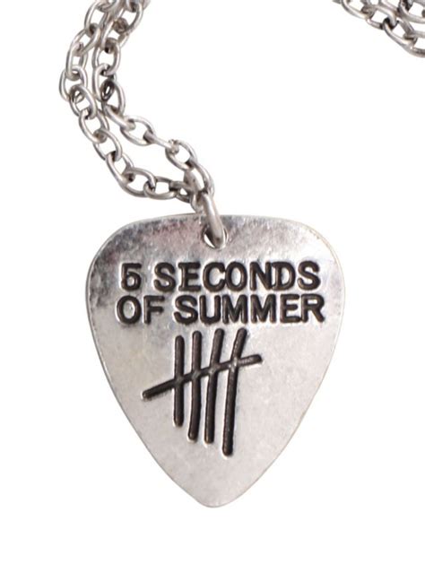 Necklace With A 5 Seconds Of Summer Guitar Pick Pendant Guitar Pick