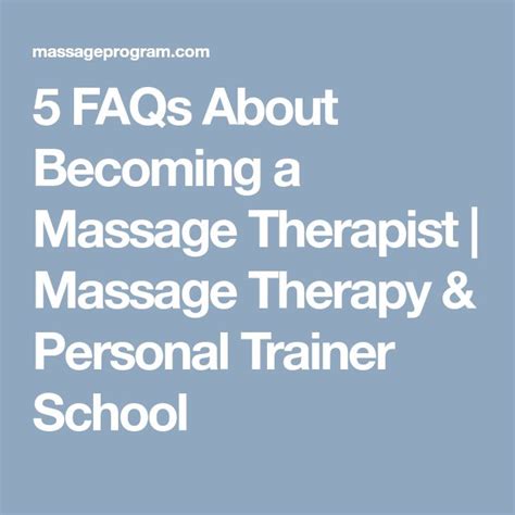 5 faqs about becoming a massage therapist massage therapy and personal trainer school massage
