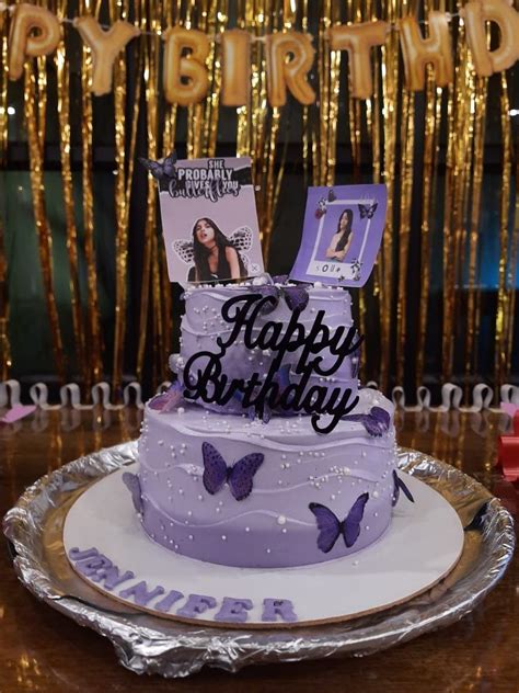 Olivia Rodrigo Sour Birthday Cake Bolos De Aniversário Roxos Bolos