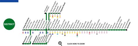 The circle line is a london underground line in a spiralling shape, running from hammersmith in the west to edgware road and then looping around central london back to edgware road. District Line Map London, Service, Scedule, Stations, Fares
