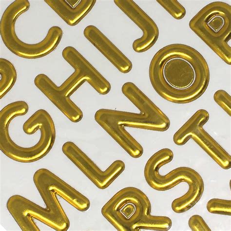 Justkraft Alphabet Stickers Sheet Contains 30 Stickers 30 Mm Gold