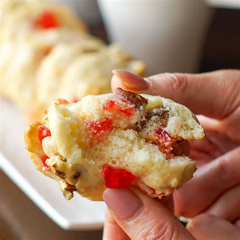 Cream Cheese Cookies With Cherries And Pecans Easy
