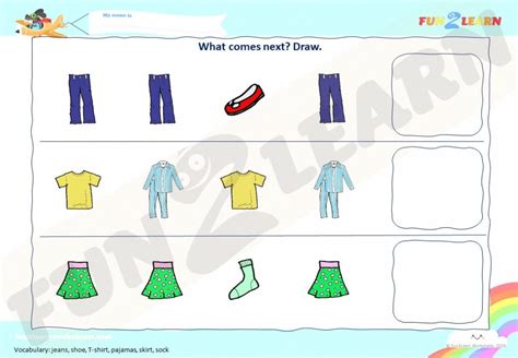 Clothing Song With Matt Dream English Kids Printables Fun2learn